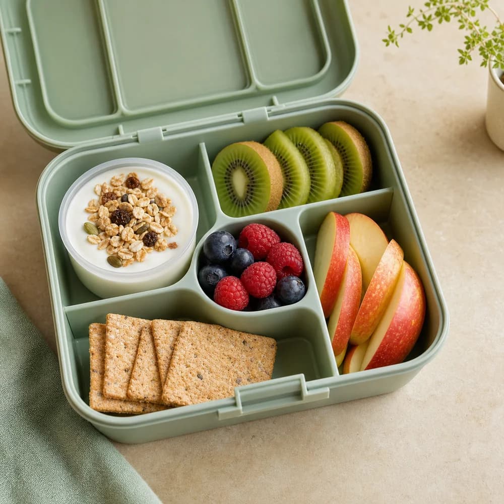 Fresh healthy lunchbox ingredients